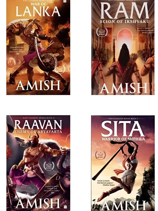 Ram + Sita + Raavan + Lanka 4 Book Set by Amish Tripathi (English) (Paperback).