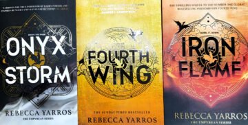 Fourth Wing + Iron Flame + Onyx Storm 3 Book  Set by Rebecca Yarros (English) (Paperback).