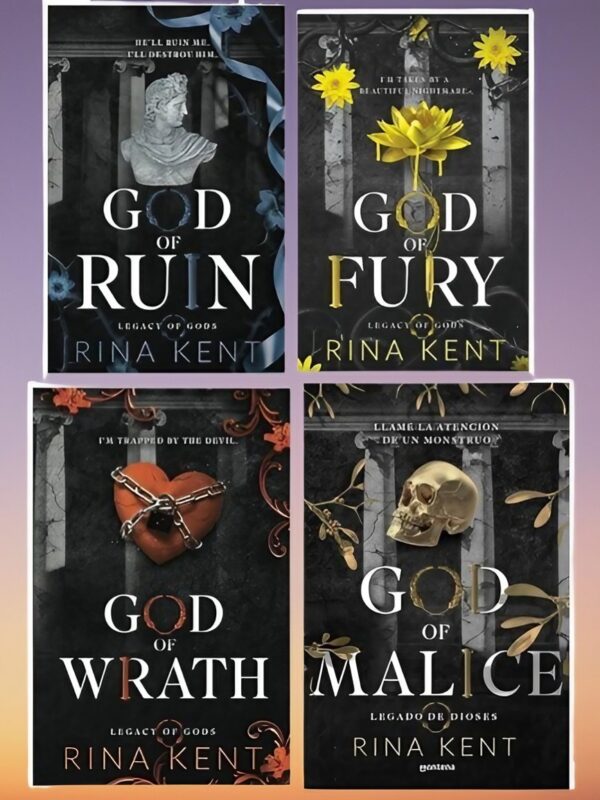 God Of Ruin + God Of Fury + God Of Wrath + God Of Malice 4 Books Set by Rina Kent (English) (Paperback).